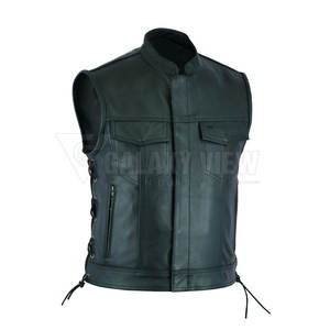 Chaleco de Cuero de Alta Calidad al Por Mayor, Chaleco de Cuero para Hombre para Uso en Exteriores en Venta - Product Image 3