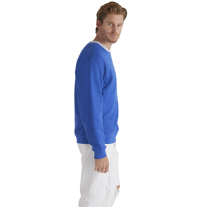 Knit Campus Cardigan for Tall Men in Blue Mix French Terry Crewneck <b>Sweatshirt</b> for Tall Men in <b>Black</b> - Product Image 2