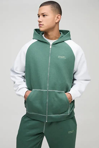 Ensemble survêtement décontracté d'hiver personnalisé unisexe, sweat-shirt à capuche, 100% coton, pantalon de survêtement surdimensionné - Product Image 5