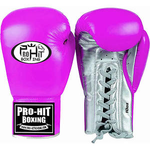 Training Wear Hot Selling Custom Logo Multicolour Durable PU Construction Intense Training Competition <b>Lace</b>-up Boxing <b>Gloves</b> - Product Image 4
