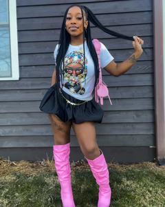 T-shirt graphique surdimensionné imprimé de logo personnalisé à manches courtes en coton col rond confortable Streetwear vêtements de mode vente en gros - Product Image 6