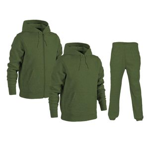 Venta al por mayor 100% algodón gimnasio Fitness conjuntos personalizados ropa deportiva chándal para deportes al aire libre Jogging entrenamiento dos piezas conjunto sólido - Product Image 1