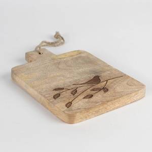 Planche de service Chidiya Sculptée à la main Bois de manguier Fromage Charcuterie Planche de service - Product Image 3