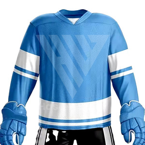 Uniforme de Hockey sobre Hielo 100% Poliéster Hecho en Fábrica para Conjuntos Deportivos de Diseño Personalizado con Impresión de Equipo OEM - Product Image 2