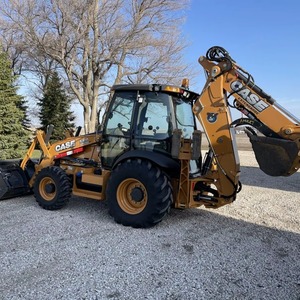อุปกรณ์ก่อสร้าง 590N Case IH 580 รถตักล้อยางแบบแบคโฮ พร้อมบุ้งกี๋หน้าและแขนขุดหลัง สีเหลือง - Product Image 6
