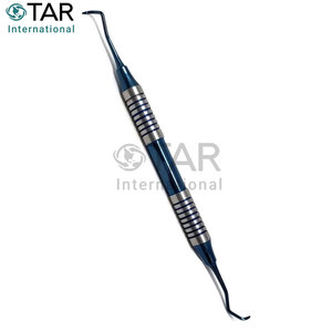 Cureta Dental 204S Mango hueco Azul Recubierto de titanio Escalador periodontal profesional Limpieza de dientes Cureta Instrumentos médicos - Product Image 2