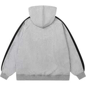Sweat à capuche gris surdimensionné unisexe 100% coton polaire pull décontracté populaire sweat-shirt d'hiver logo personnalisé broderie poids lourd - Product Image 2