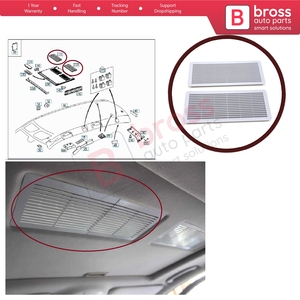 BSR632-1 2 Piezas Cubierta de Rejilla de Ventilación para Techo Solar, Color Gris Claro, para W202 W203 W208 W209 W210 W211 W215 W219 W220 W240 W140 - Product Image 5