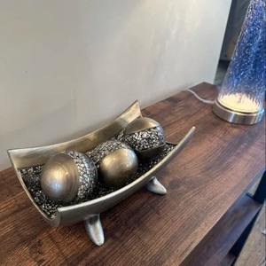Premium <b>Metal</b> <b>Bowl</b> with Crystal Work Artistic Table Accent Ideal for Home Interiors and Special Events Wholesale From India - Product Image 1