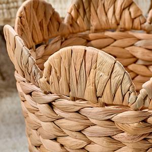 Round Scalloped Rim Water <b>Hyacinth</b> <b>Basket</b> Handmade Storage <b>Basket</b> Wholesale eco-friendly Made in Vietnam - Product Image 4