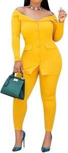 Survêtement d'hiver deux pièces surdimensionné tendance pour adultes derniers ensembles de survêtements assortis respirants personnalisés pour femmes - Product Image 4