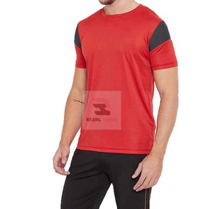 T-shirts personnalisés pour hommes en polyester/coton tissé à col rond - Tissu respirant et écologique avec logo personnalisé - Product Image 3