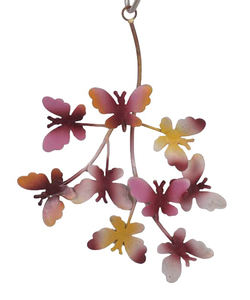 Galvanized Bouquet de fleurs en métal suspendu Décoration de Noël décorative pour les fêtes Fer à repasser intérieur multicolore de luxe de style moderne - Product Image 2