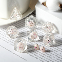 Ensemble de dés DnD 16 mm très vendus, dés en résine avec figurine de cochon à l'intérieur, dés DnD personnalisés pour les jeux de rôle Dungeons and Dragons TTRPG