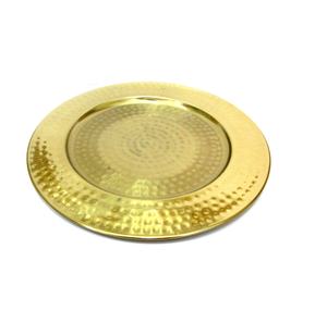 Assiette de chargeur en aluminium à thème classique plateau de service fait main de concepteur unique plaque de chargeur en métal de table décorative de mariage - Product Image 6