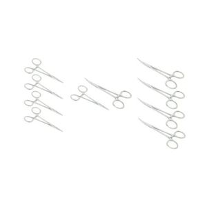 Hemostato Pinzas de bloqueo 5 "Recto y curvo Quirúrgico Dental Acero inoxidable alemán de alta calidad - Product Image 4