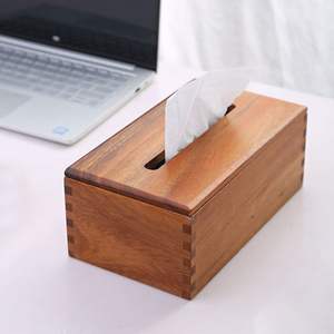 Decorative Solid Wood <b>Tissue</b> Holder Box Premium Quality <b>Tissue</b> Dispenser <b>for</b> Home and Office - Product Image 2