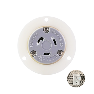 Certified NEMA L15-20 NEMA Flanged Outlet Ultra-Secure <b>Locking</b> Flanged Outlet for Theft Prevention - Product Image 1