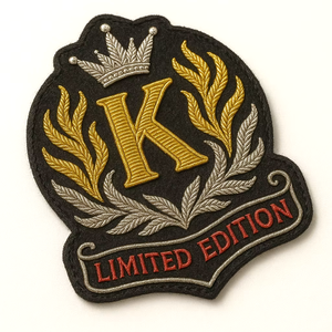 Custom Hand Embroidered Bullion Badge Custom Badge for Uniforms, Blazers, Fashion & Ceremonial Use | OEM Supplier - Product Image 2