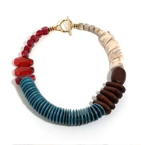 Collier en perles de bois multicolores en forme de cœur, personnalisable en couleur, forme et taille, livraison rapide depuis l'Inde, Pâques - Product Image 2