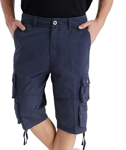 <b>Mens</b> Cargo <b>Shorts</b> <b>Long</b> Capri Below The Knee <b>Shorts</b> 3/4 Relaxed Fit <b>Long</b> <b>Shorts</b> with Pockets - Product Image 3