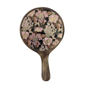 Atractiva Tabla de Pizza Rectangular de Madera con Acabado de Resina, Nuevo Modelo Elegante TQC 7155, Servidor de Pizza con Mango Plegable, Apto para Microondas - Product Image 3