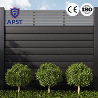 Panneaux de clôture en composite bois-plastique (WPC) Sitong DIY avec aluminium, portail WPC pour ensembles de jardin extérieur