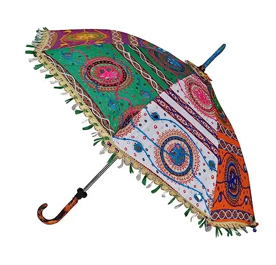 Parapluies Indiens Parasol Décoratif Soleil Parapluie En Gros Parasols De Mariage Décor Parapluies Brodés