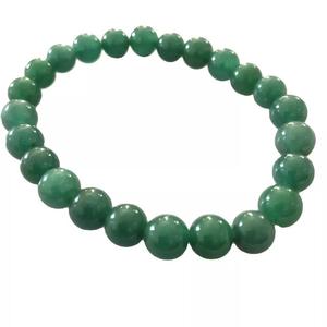 Bracelet perles élastiques en aventurine verte artisanat en pierre semi-précieuse à vendre - Product Image 3