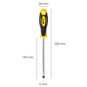 Destornillador bimaterial, punta estampada, 6x150 mm. - Product Image 2
