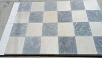 Carrelage en marbre Damas à motif damier 2025, 1x30,5x30,5 cm, finition lisse, installation par clic, antidérapant, pour extérieur, fabriqué en Turquie