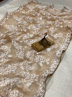 South Indian Célèbre Riche Actrice Porter Élégant Look Fantaisie Soie Modal Rayonne Saree avec Travail Lourd Blouse Pièce au Prix de Gros