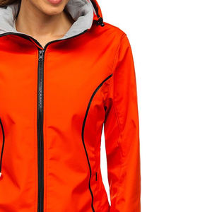 Precio al por mayor multicolor por encargo de las mujeres chaqueta Softshell/totalmente cremallera nuevo estilo con capucha mujeres chaqueta Softshell - Product Image 5