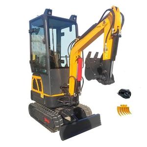 Mini-excavatrice sur roues SENIT jaune avec moteur hydraulique Kawasaki haute puissance, cabine et chenilles, à vendre - Product Image 2