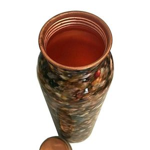 Hammered Copper Ayurveda <b>Water</b> <b>Bottle</b> 500ml Leak-Proof Direct Drinking Health Benefits for Adults Climbing Health Benefits <b>Metal</b> - Product Image 3