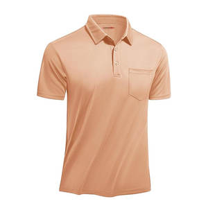 Polos elegantes para hombre, manga corta, cuello, logotipo personalizado, bordado, liso, venta al por mayor, Camiseta de algodón - Product Image 1