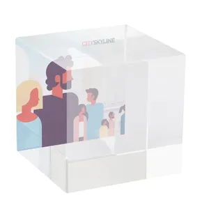Custom Tampa Glass <b>Cube</b> Trophies Medals & Plaques Merchandising Display - Product Image 3