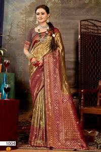 Soie de soie exclusive avec Swarovski Work Saree Collection disponible au tarif de gros idéal pour les tenues de fête et de mariage - Product Image 6