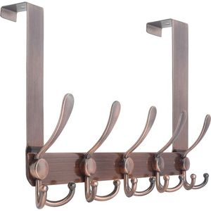 Classique mural 8 Tri crochets robuste en acier inoxydable métal manteau crochet Rail pour manteau chapeau serviette et salle de bain entrée cintre - Product Image 3