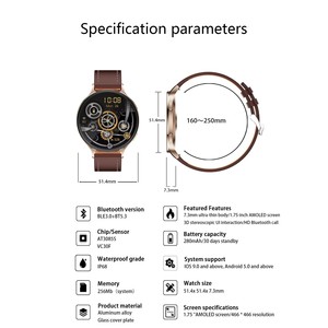 Reloj Inteligente KM100 con Pantalla AMOLED Redonda de 1.75 Pulgadas, Llamadas Bluetooth, Resistente al Agua IP67, Monitor de Actividad Unisex - Product Image 5