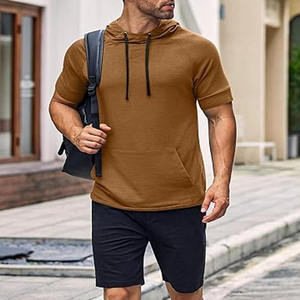 Sudadera con capucha y cremallera de cara completa con estampado de hombros abullonados en blanco de gran tamaño informal personalizada al por mayor para hombre - Product Image 5