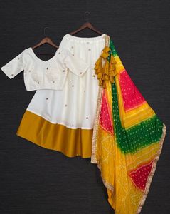 Dewbest — vêtements de soirée de styliste, en coton lourd avec miroir en papier, travail et couture, tenue de mariage, lehngha choli, nouvelle collection - Product Image 2