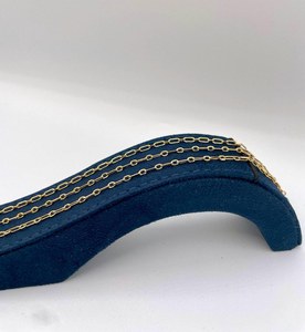 Cadena de pulsera de eslabones de oro amarillo sólido de 14K Real de 2,2mm para accesorios de moda para hombres y mujeres - Product Image 2