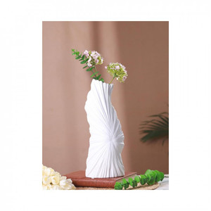 Vase à base blanche en céramique fantaisie de haute qualité fabriqué à la main nouveau vase à fleurs de style tendance - Product Image 1
