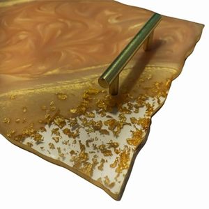 Bandeja de Resina Hecha a Mano al por Mayor con Posavasos, Juego de Servicio Decorativo Asequible para Té, Café y Uso en Mesa del Hogar - Product Image 5