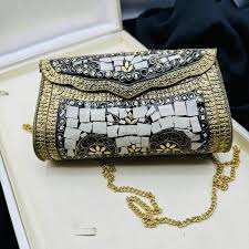 กระเป๋าคลัทช์โมเสกสุดหรูสำหรับงานทางการ กระเป๋าคลัทช์โมเสกคุณภาพพรีเมียมสำหรับงานเลี้ยงตอนเย็น งานแต่งงาน และงานดินเนอร์สำหรับสาวๆ - Product Image 4