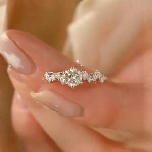 Étnico 0.71CT VS1 Anillo de compromiso de laboratorio de corte brillante redondo 14K Oro sólido Diamante Regalo de boda para joyería fina - Product Image 4