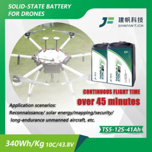 Batterie pour moteur X8 à haute durabilité de cycle: Thunder Stone TS5, 340Wh/kg, décharge 10C, 12S 41000mAh, haut rang - Product Image 4