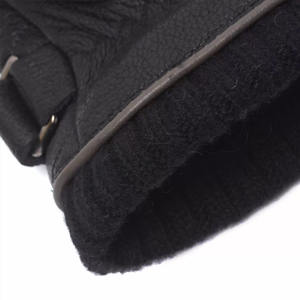 Gants en cuir de chèvre pour hommes Mason avec doublure en laine, poignet réglable, antistatiques, antidérapants, durables, compatibles écran tactile, pour conducteurs et mode - Product Image 5