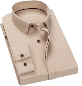 Camisa de vestir de hombre de alta calidad con logotipo personalizado, camisas de vestir con botones de moda transpirables formales de negocios de oficina - Product Image 5